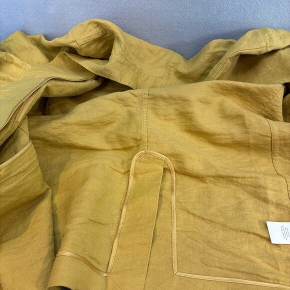 Lafayette 148 New York Zeke Linen-Blend Blazer in Mustard Yellow Size 14 - Picture 9 of 10